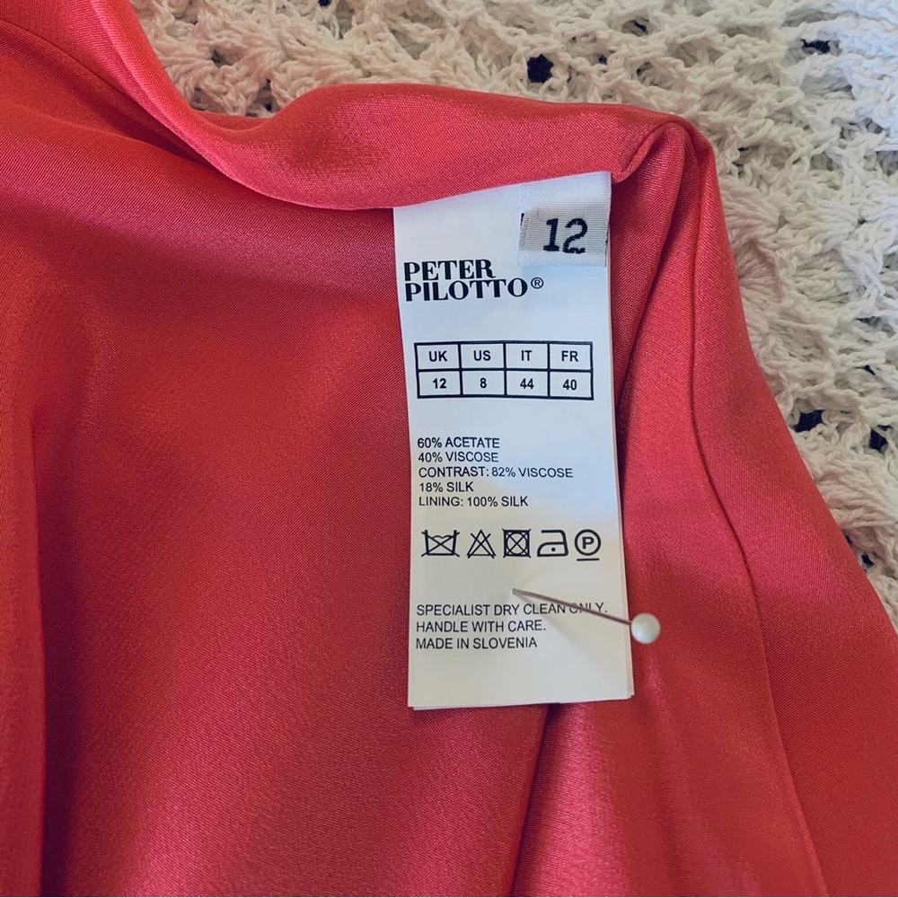 PETER PILOTTO LONG DEVORE SILK VELVET ASYMMETRIC TIER EVENING MAXI SKIRT - Picture 8 of 16